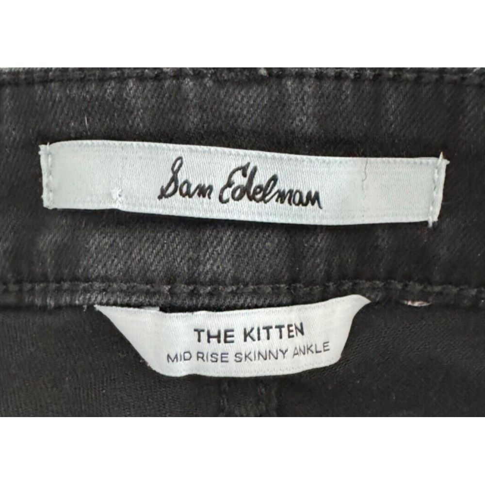 Sam Edelman Black Jeans Women‎ Size 31 The Kitten Mid Rise Skinny Ankle Stretch - Picture 7 of 10